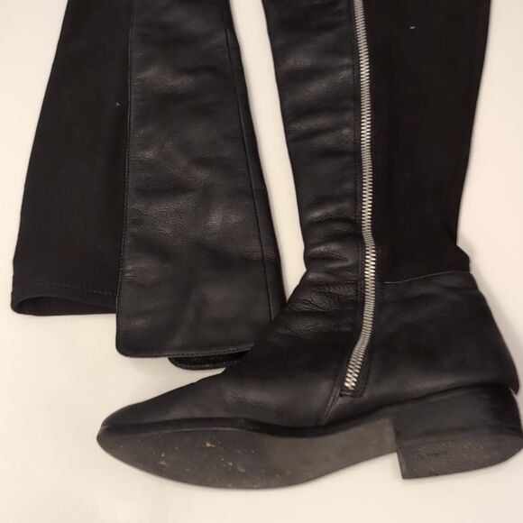 Michael Kors Black Nappa Leather Bromley Riding Tall Boot Us 7.5 - Picture 13 of 16